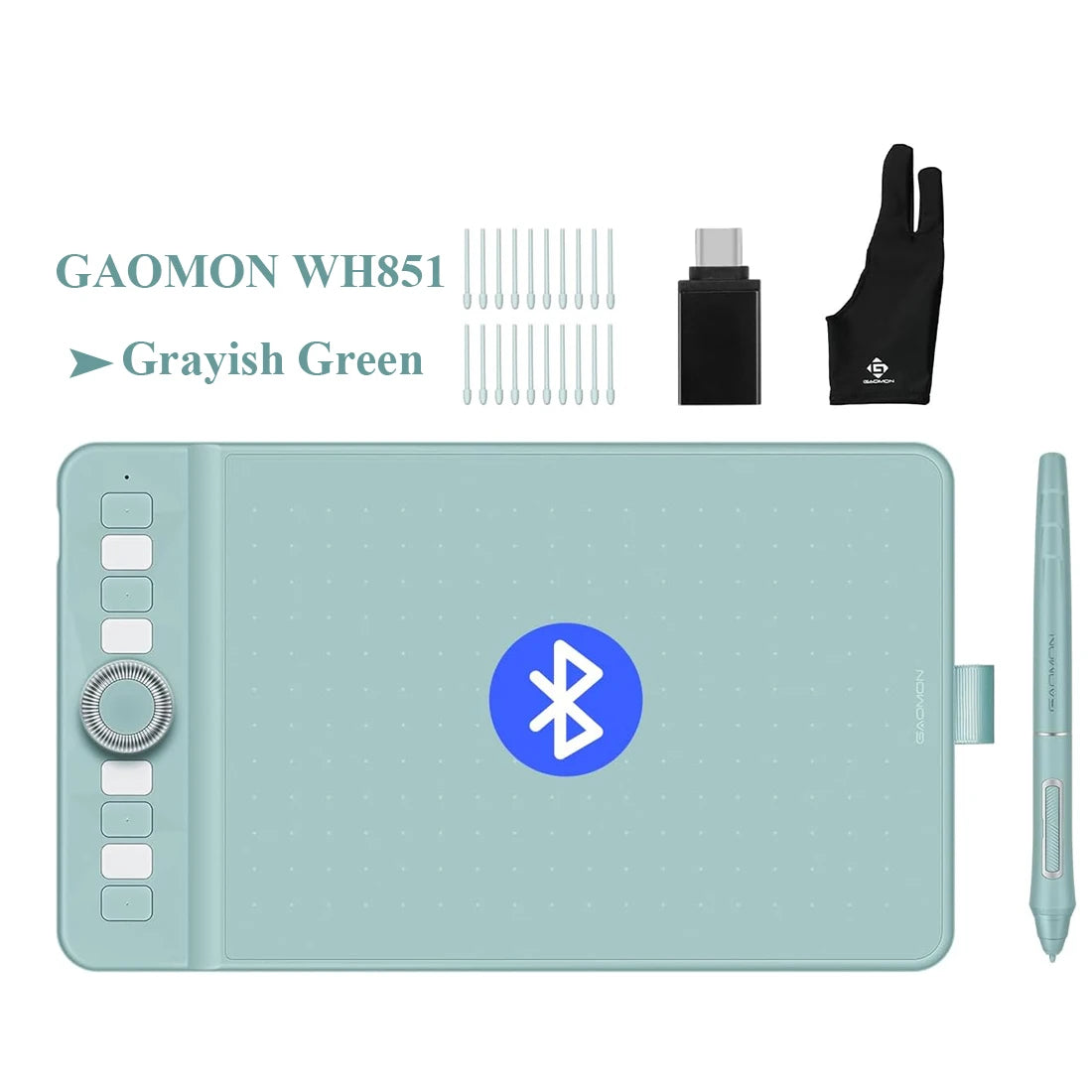 GAOMON Wireless Graphics Tablet WH851 Bluetooth 5.0 Type C 16K Pen