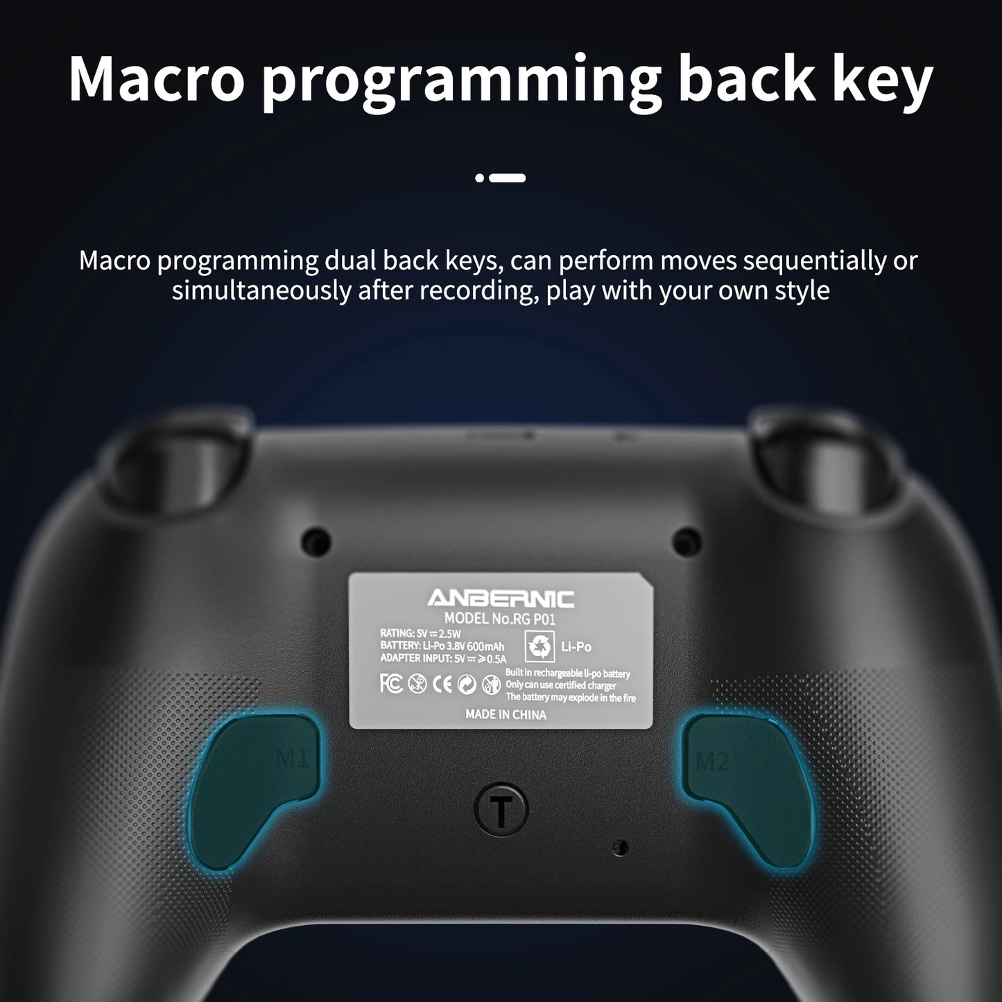 Anbernic RG P01 Wireless Bluetooth Gamepad RGB Hall Effect Controller