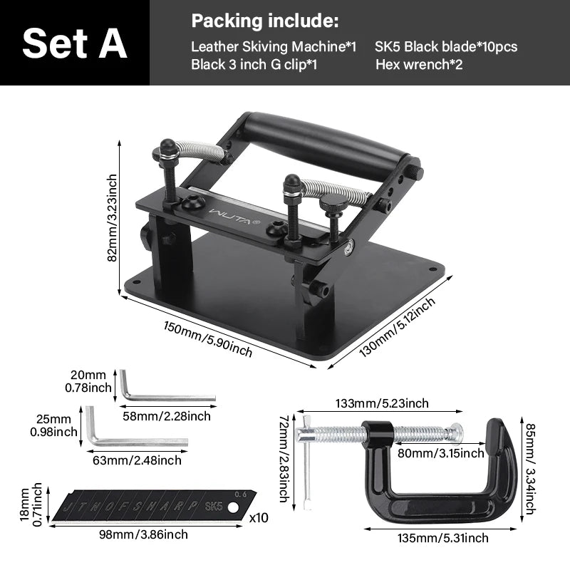WUTA Manual Leather Skiving Machine For Strips And Belts