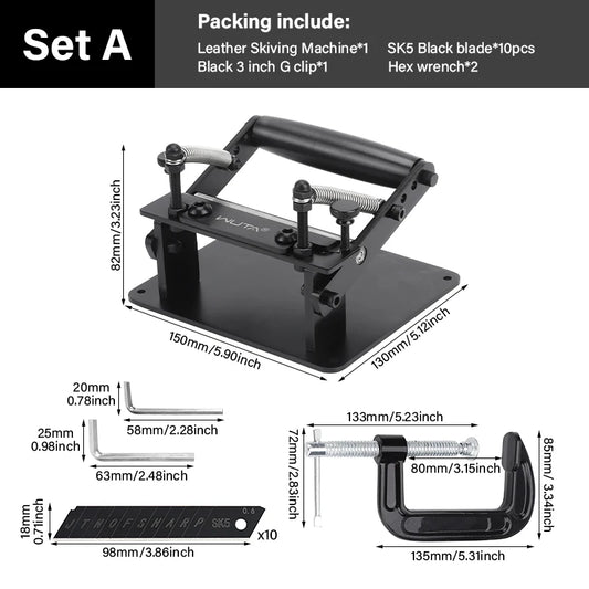 WUTA Manual Leather Skiving Machine For Strips And Belts