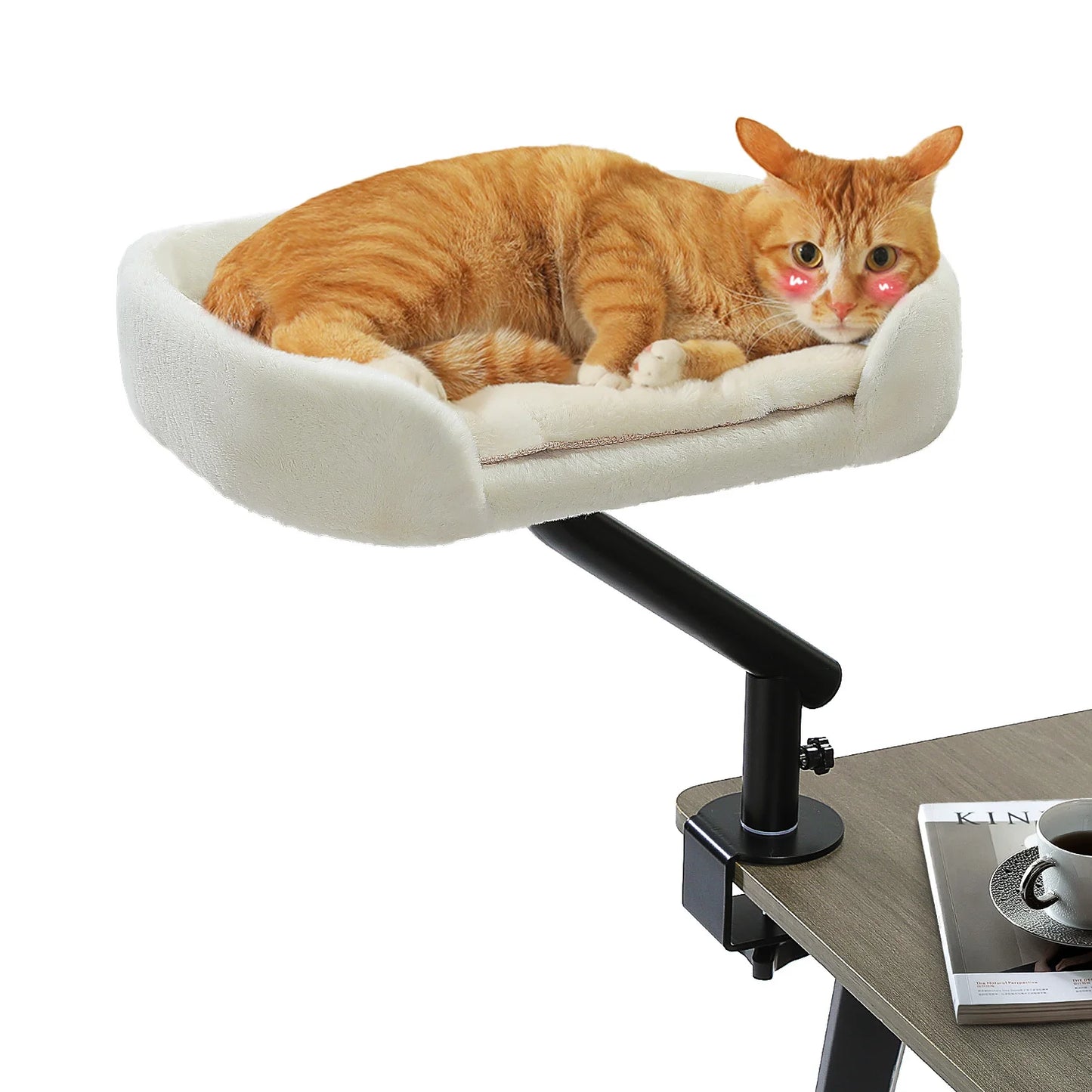 PAWZ Road Rotatable Cat Desk Hammock With Plush Cushion