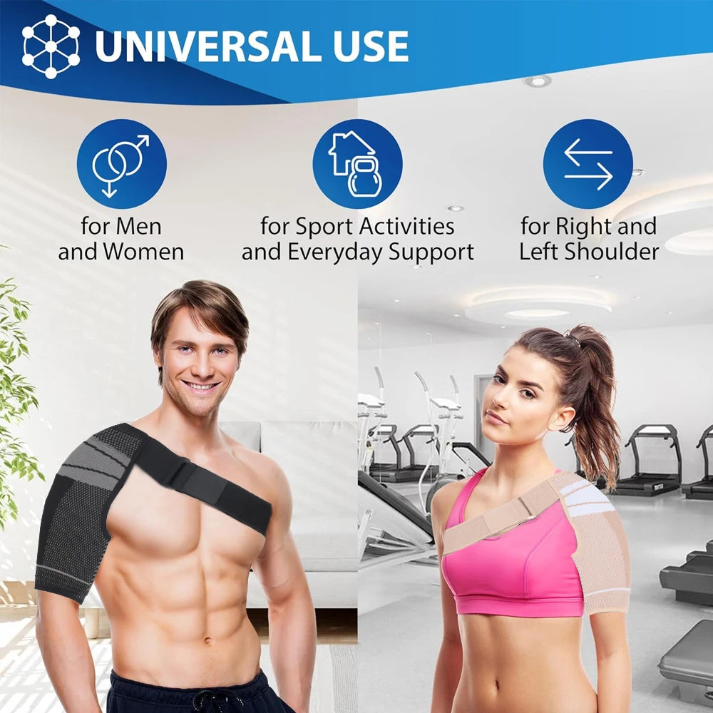 Shoulder Brace for Men and Women With Adjustable Strap