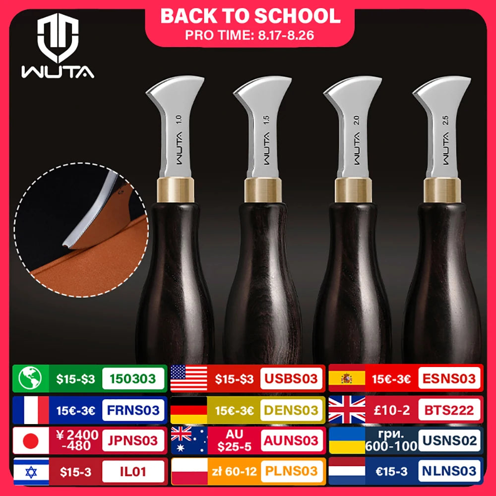 WUTA Leather Edge Creaser Beveler For Leather Craft