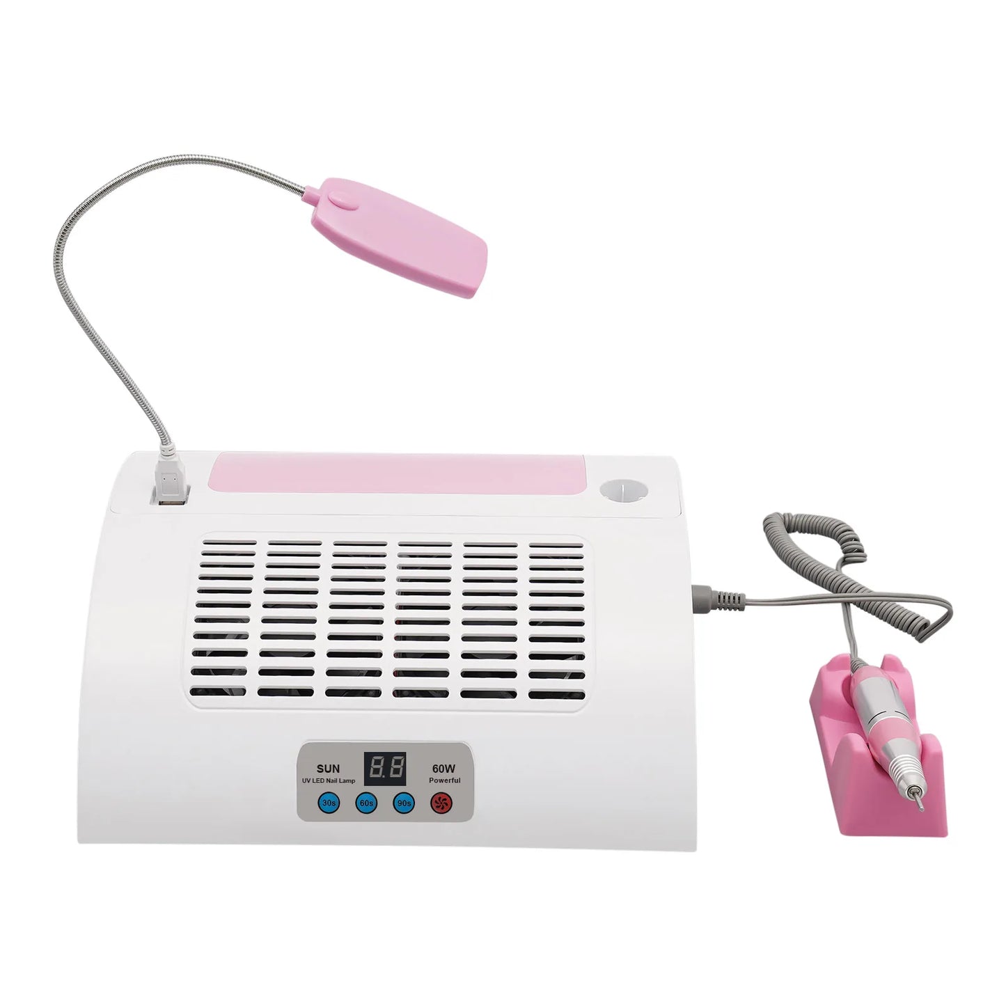 Bymaocar 5 In 1 Manicure Lamp Dust Collector Nail Drill