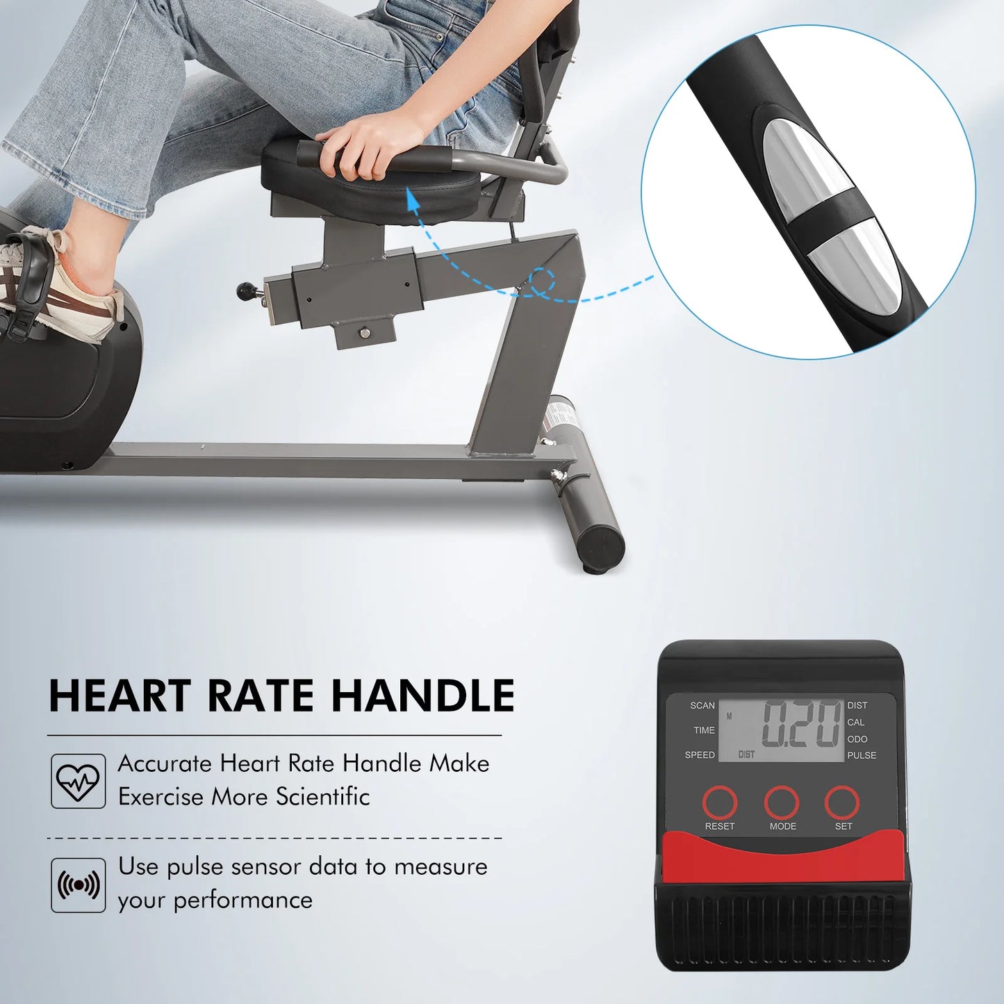Stationary Recumbent Exercise Bike For Home Fitness Training