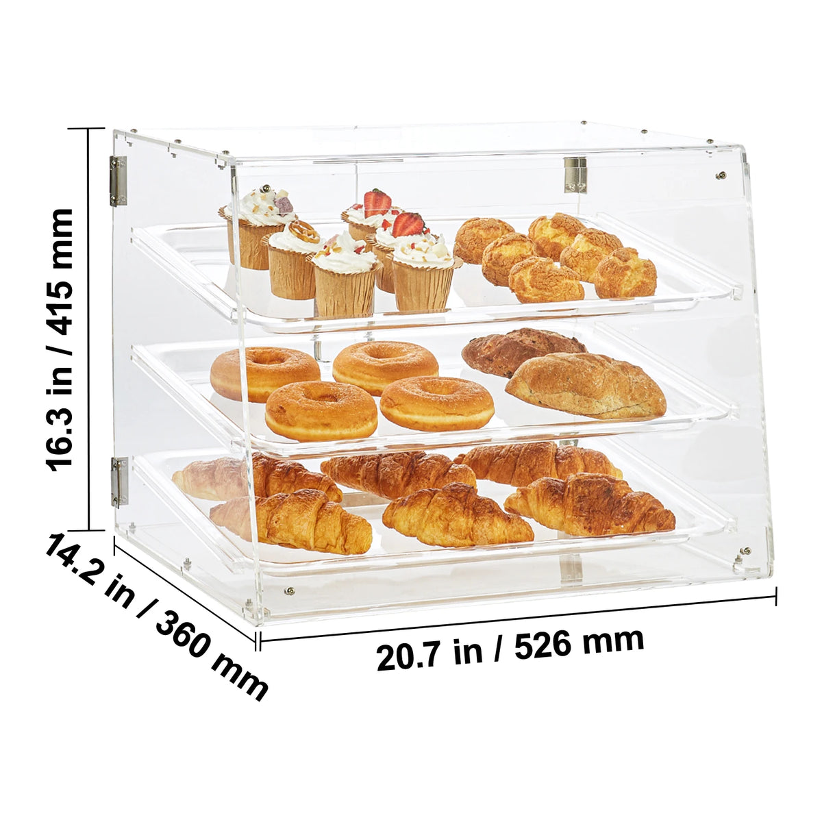 SucceBuy Commercial Acrylic Pastry Bakery Display Case