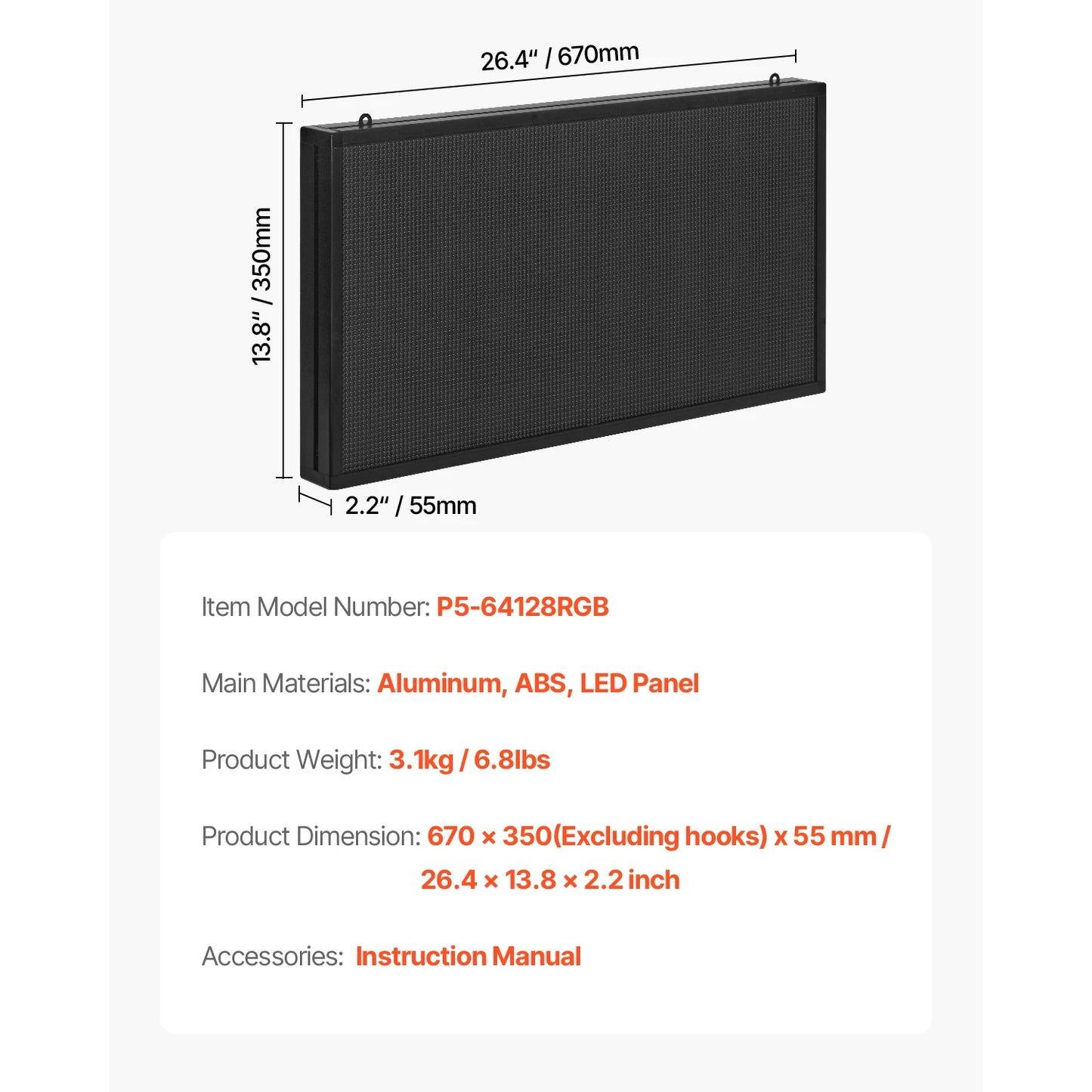 SucceBuy Programmable LED Full Color Flexible Display Board Advertising