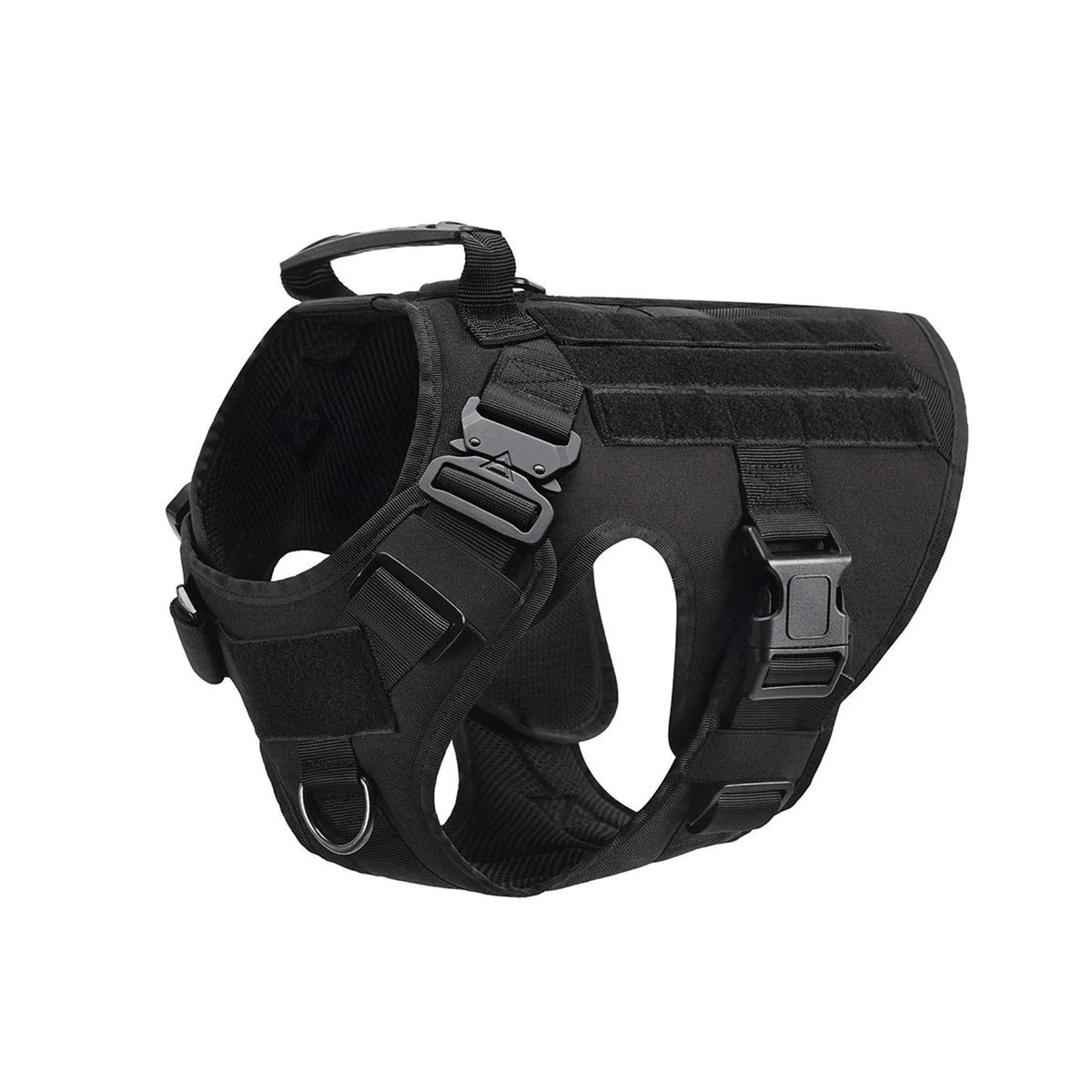 Heavy Duty Tactical Nylon Dog Harness With Molle Pouches