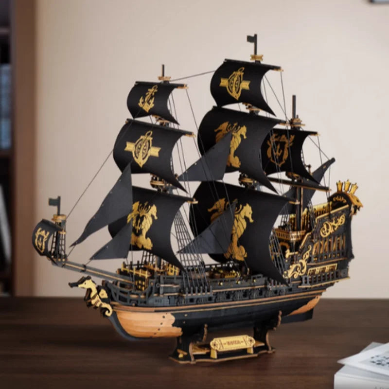 Robotime Wooden 3D Puzzle Seahouse Model Building Kit