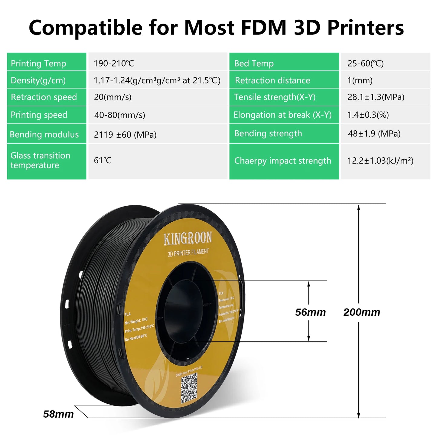 Kingroon Premium PLA PETG Bundle For FDM 3D Printers