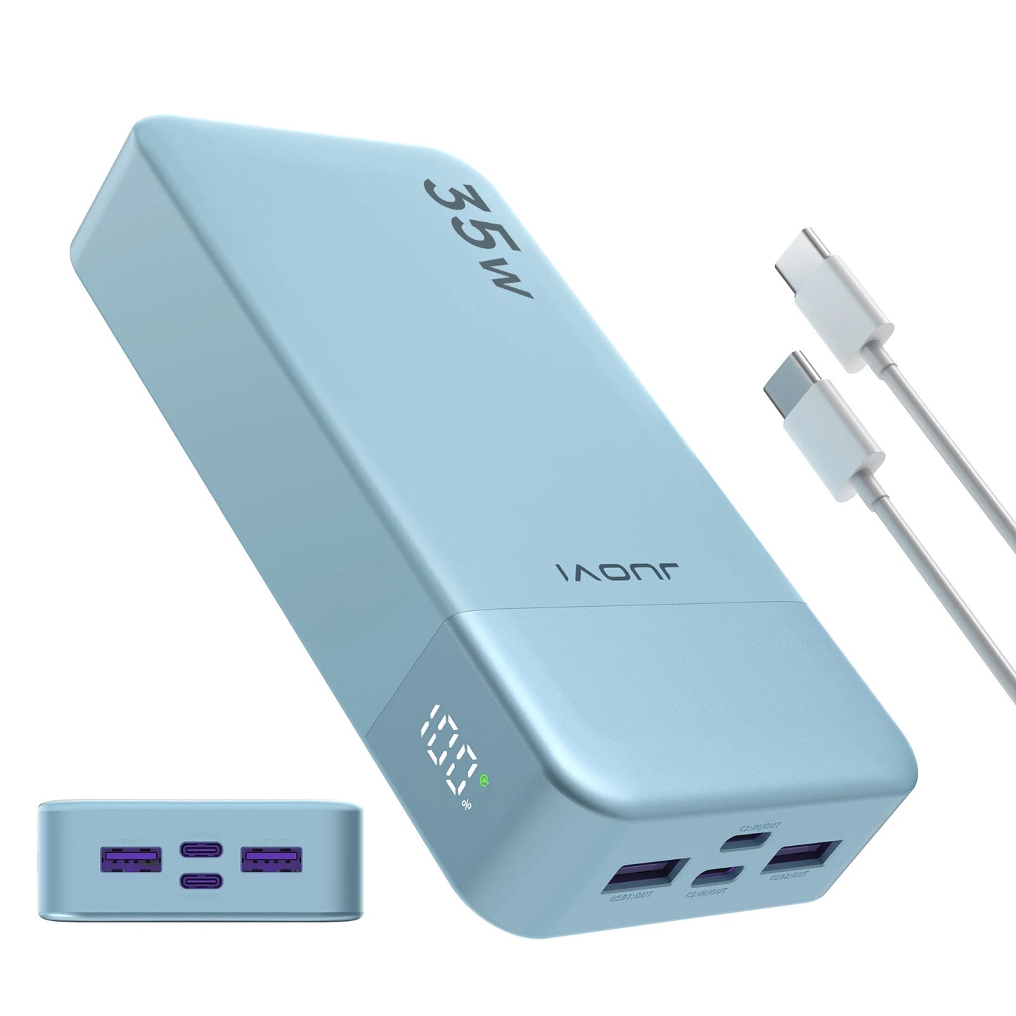 Juovi 20000mAh 35W Portable Charger With Rapid Power Delivery Support