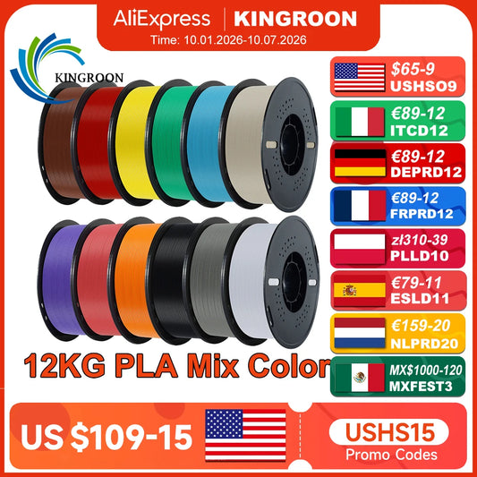 KINGROON PLA 3D Printer Filament for High Quality Printing