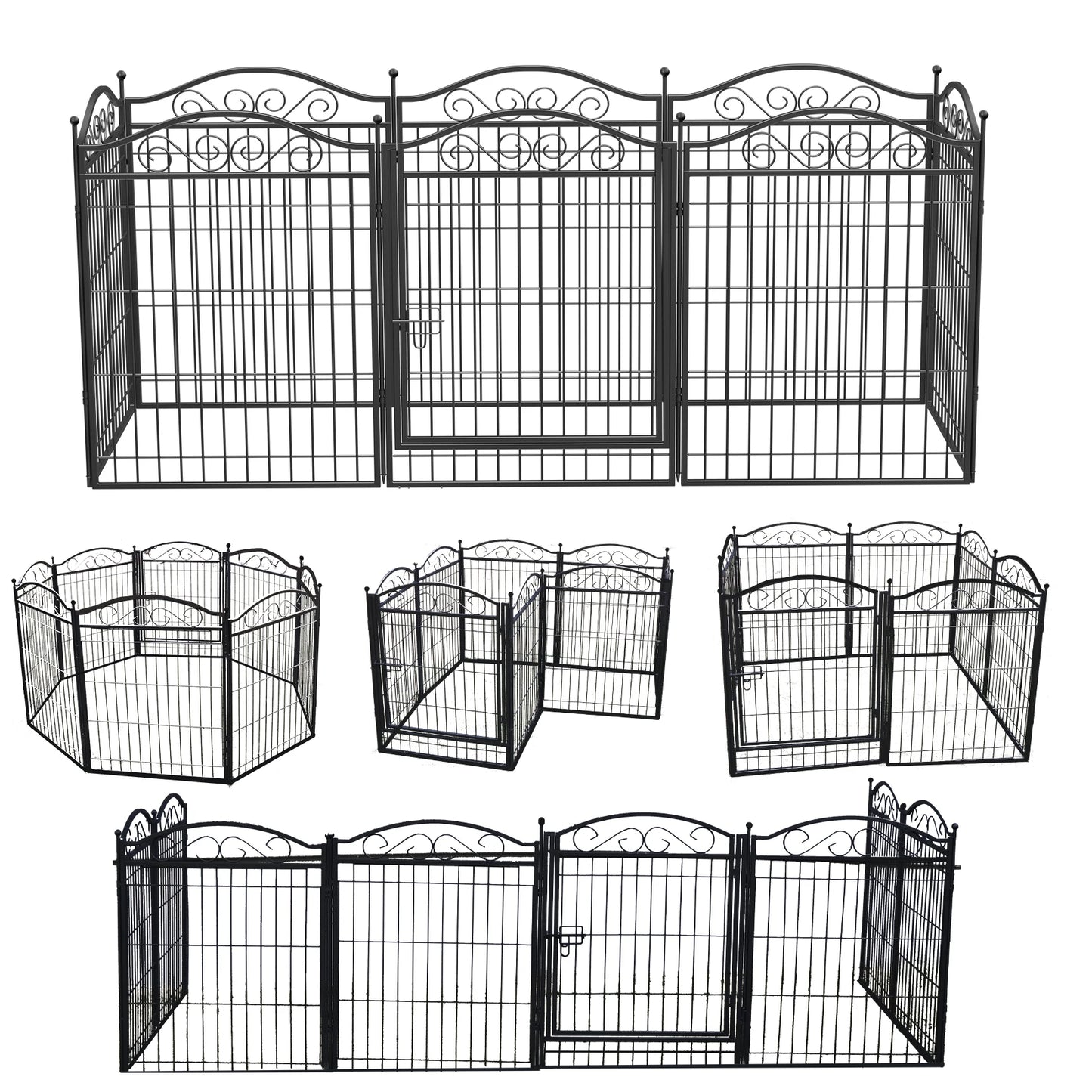 Bingopaw Heavy Duty Eight Panel Foldable Dog Exercise Fence