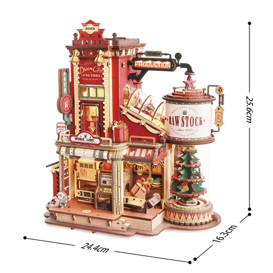 Robotime Christmas Dream Wooden Music Box 3D Puzzle Craft Kit
