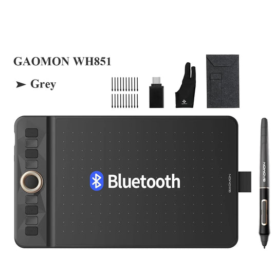 GAOMON Wireless Graphics Tablet WH851 Bluetooth 5.0 Type C 16K Pen
