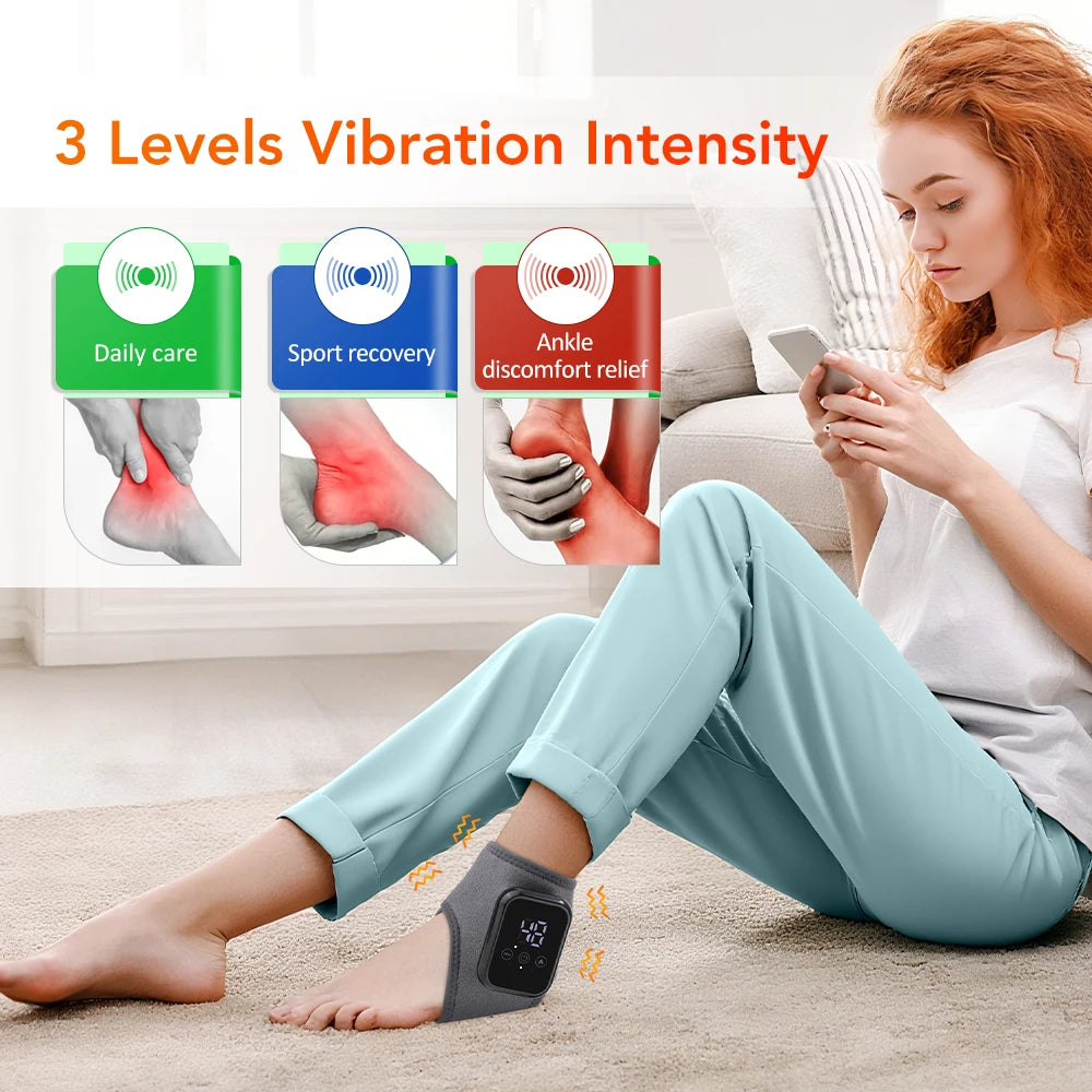 Portable Heated Electric Foot And Ankle Vibration Massager