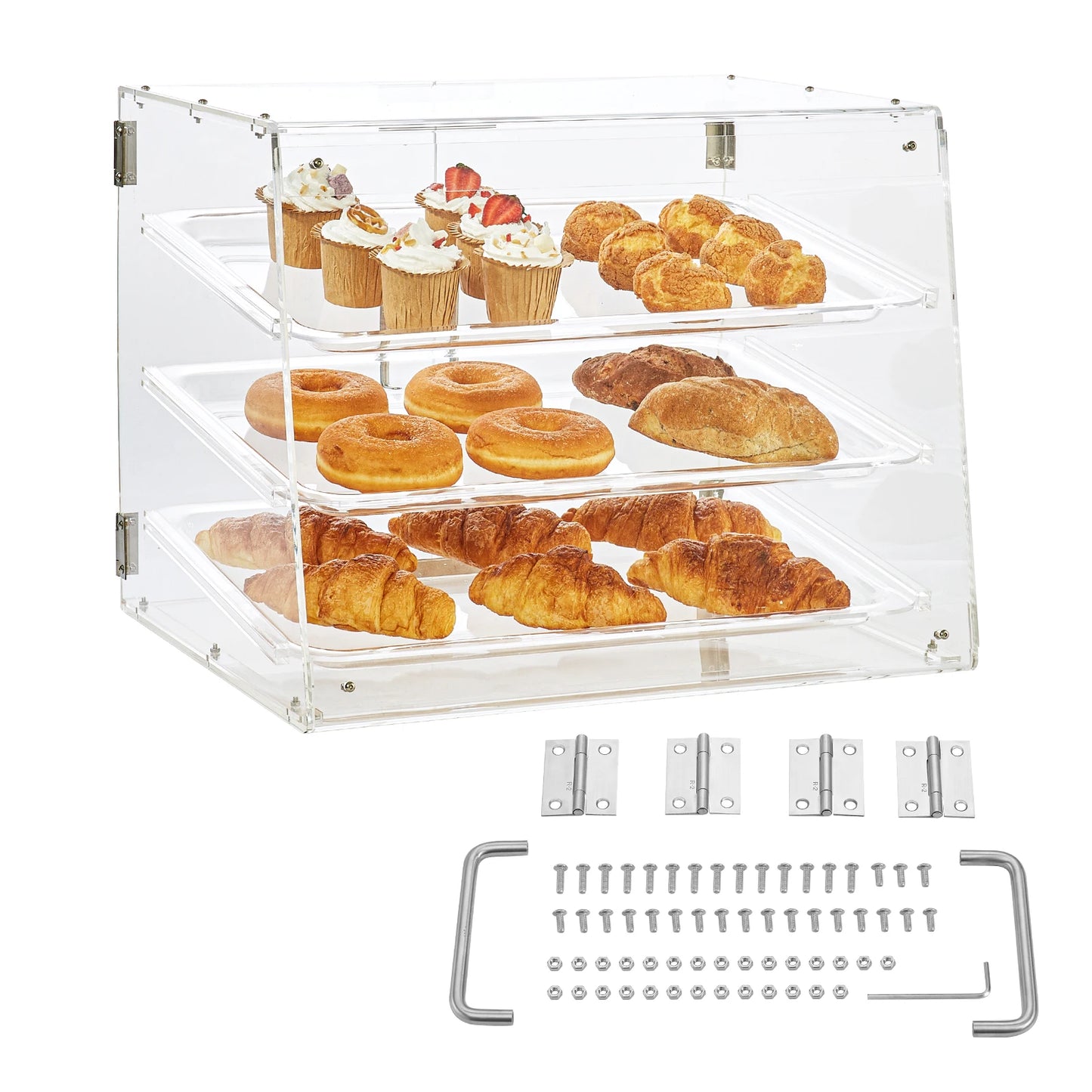 SucceBuy Commercial Acrylic Pastry Bakery Display Case