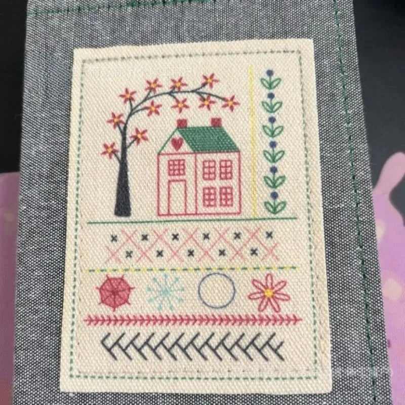DIY Cross-Stitch Embroidery Needlework Pattern Book Linen Beginner Guide