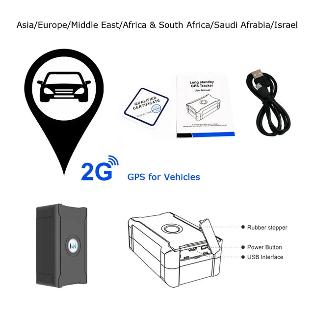 Universal No Sim Chip GPS 2G 4G Vehicle Tourist Tracking