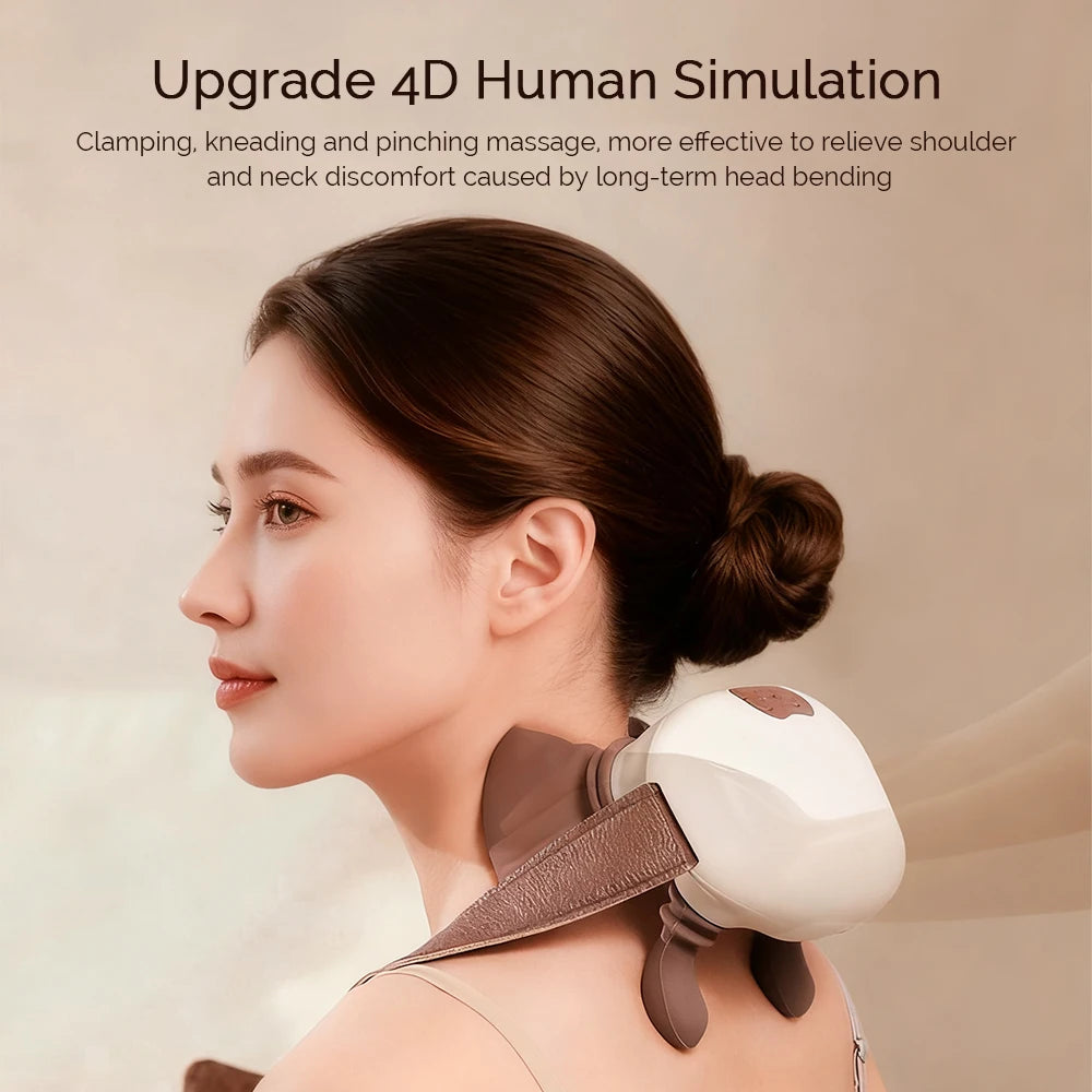 Foreverlily Wireless Shiatsu Neck And Back Massager With Heat