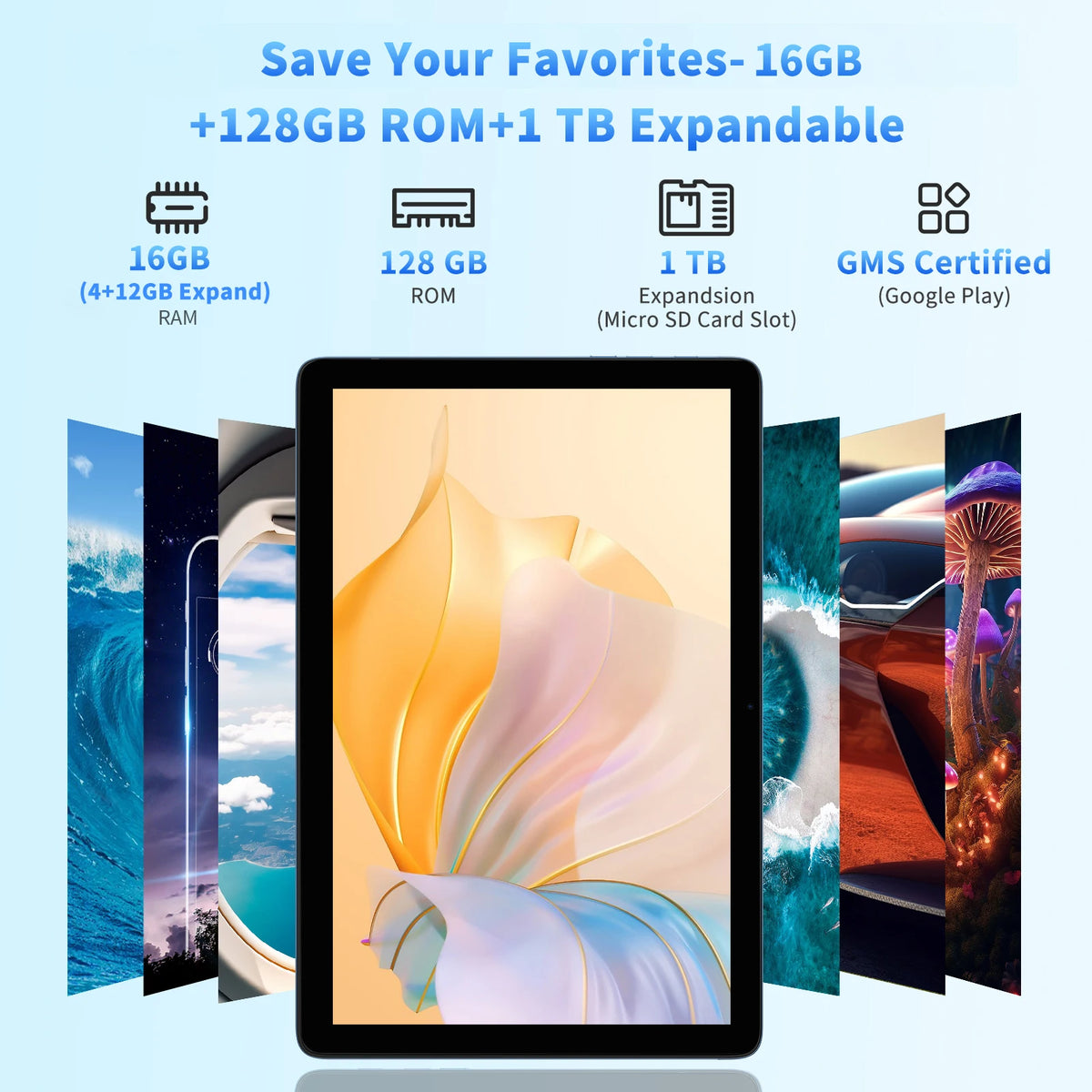 Pritom Android Tablet Featuring 128GB Storage And Dual Cameras