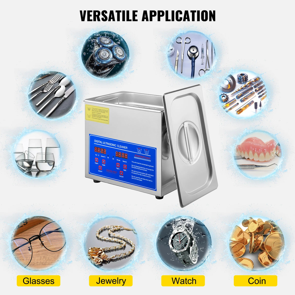 SucceBuy Heated Ultrasonic Cleaner For Home And Kitchen Use