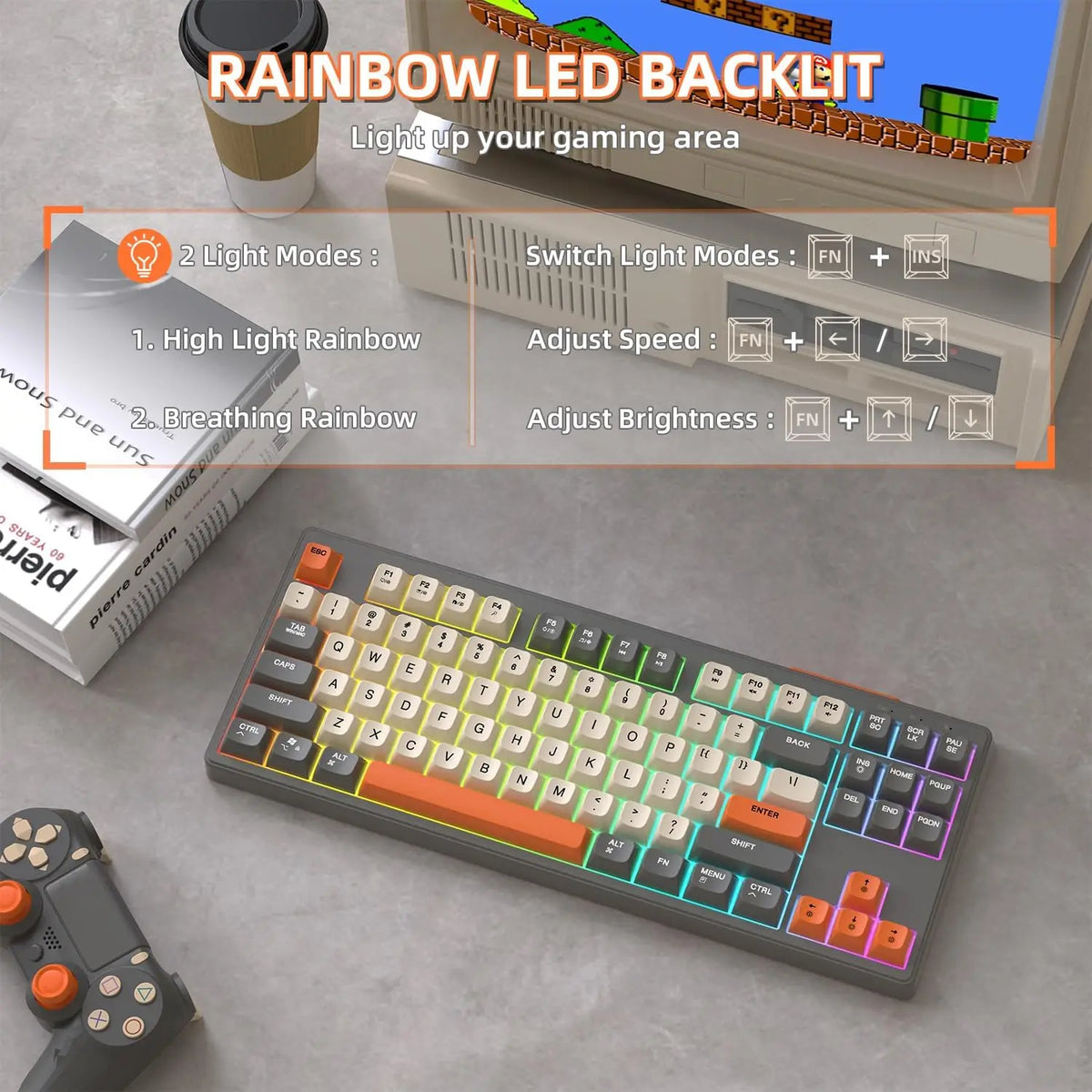 Attack Shark M87 Wireless Gaming Keyboard With Bluetooth Dual Mode Receiver