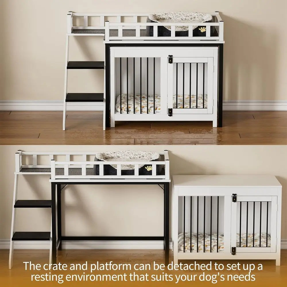 Pet Bunk Bed Dog Window Perch With Stairs And Storage