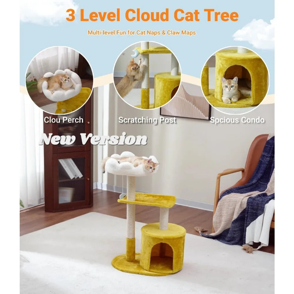 NBVCX Cat Tree Tower With Plush Padded Bed Condo Unit