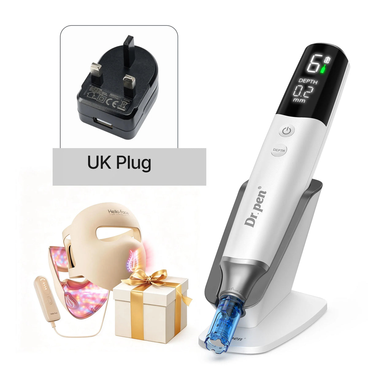 Hello Face Dr Pen M9 Microneedle Device And Led Mask