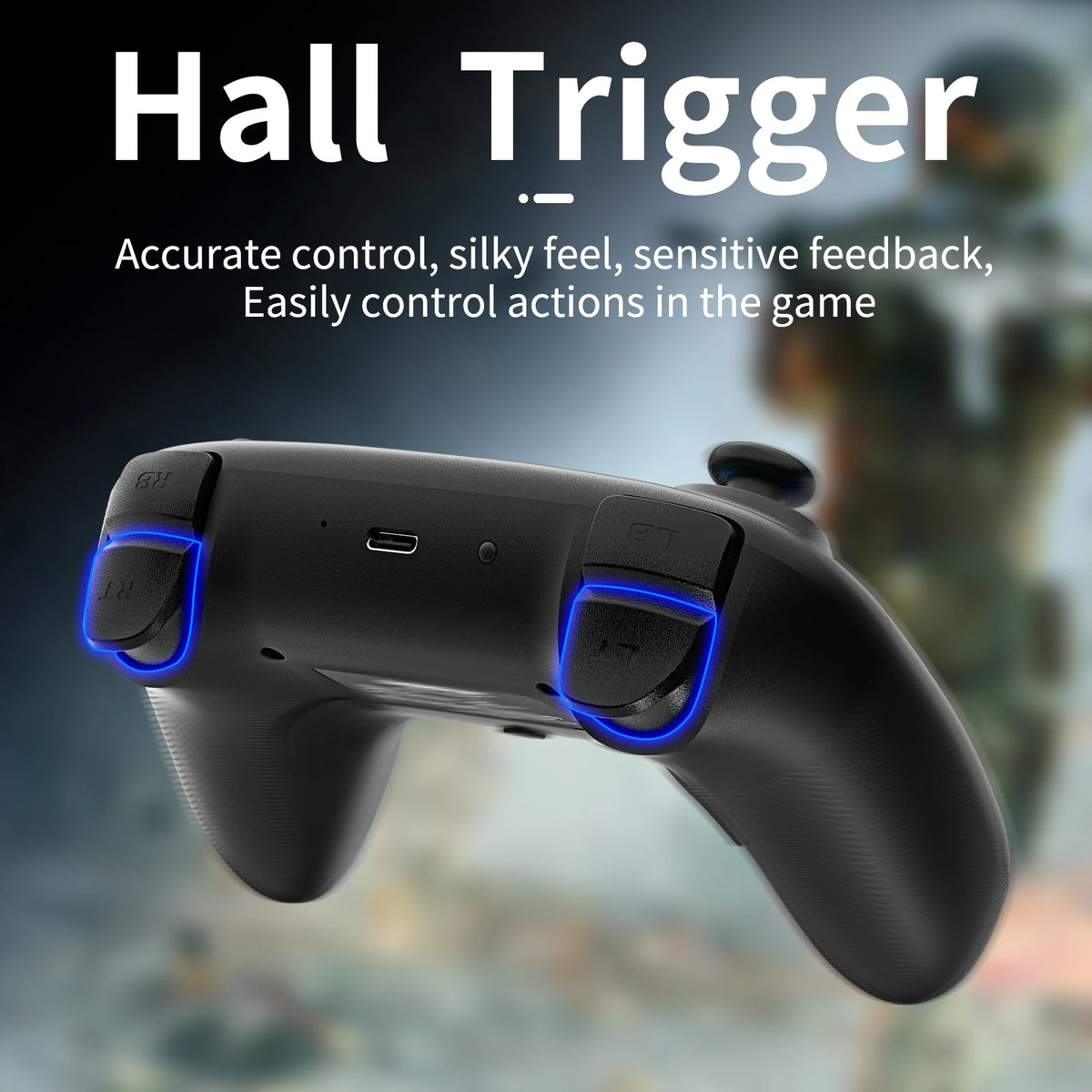 Anbernic RG P01 Wireless Bluetooth Gamepad RGB Hall Effect Controller