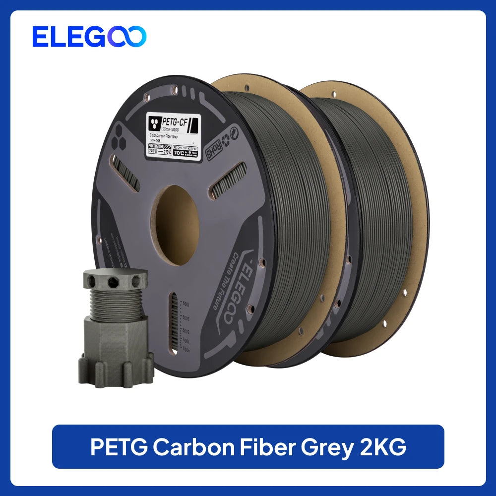 ELEGOO PETG-CF Carbon Fiber 3D Printing Filament for FDM Printers