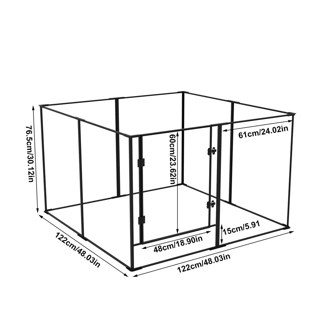 Bingopaw Acrylic Dog Playpen Indoor Pet Exercise Fence Whelping Pen