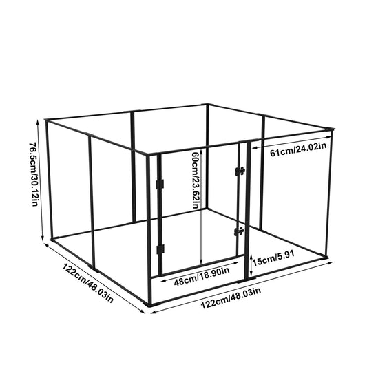 Bingopaw Acrylic Dog Playpen Indoor Pet Exercise Fence Whelping Pen