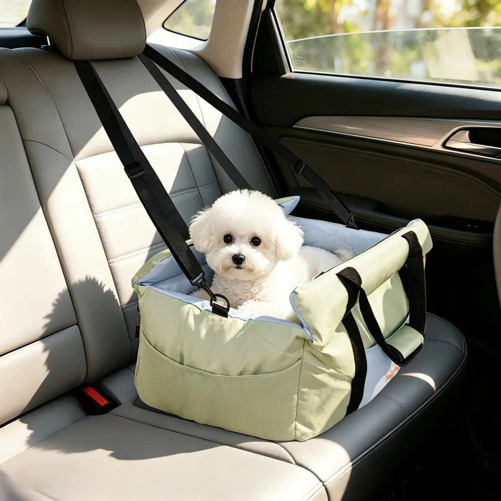 Borwart Portable Dog Booster Car Seat With Safety Strap