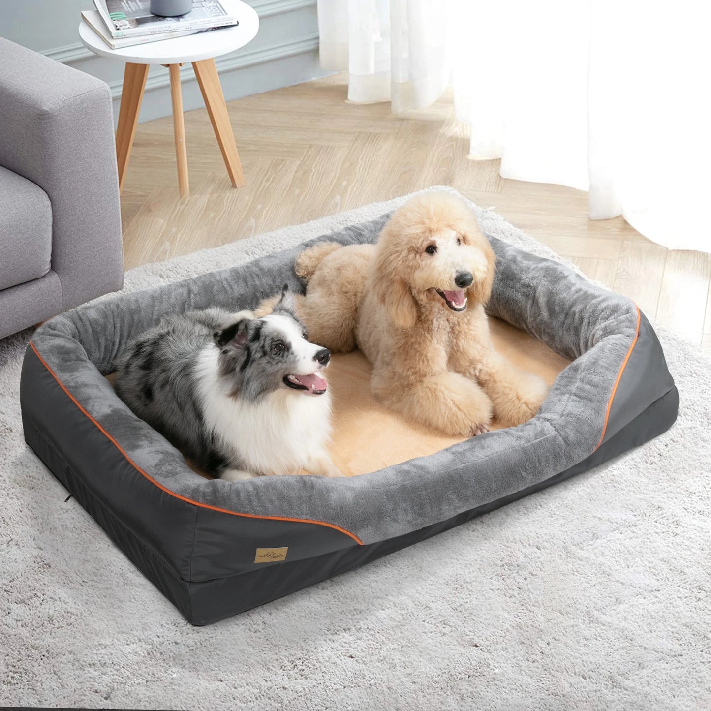 BINGOPAW Dog Bed With Removable Washable Cover Soft Foam Comfort