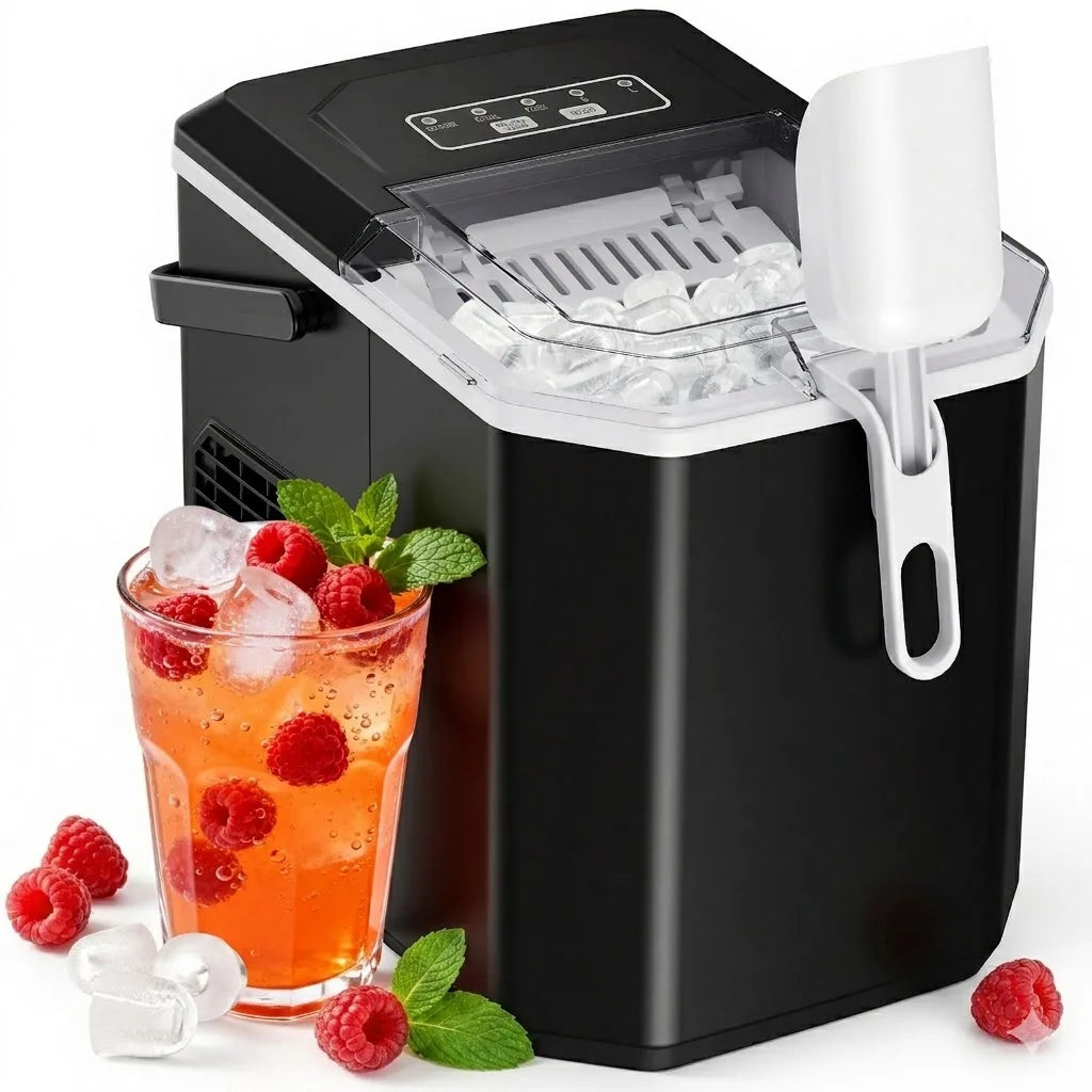 Philergo Countertop Ice Maker Machine With Basket And Scoop