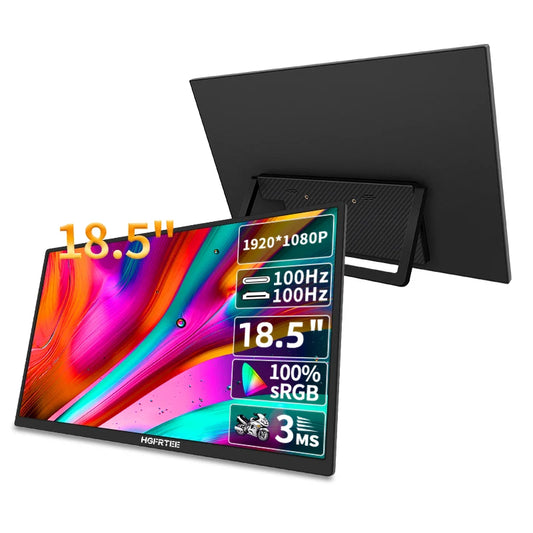 HGFRTEE Portable Monitor With VESA Stand 100Hz Type C HDMI