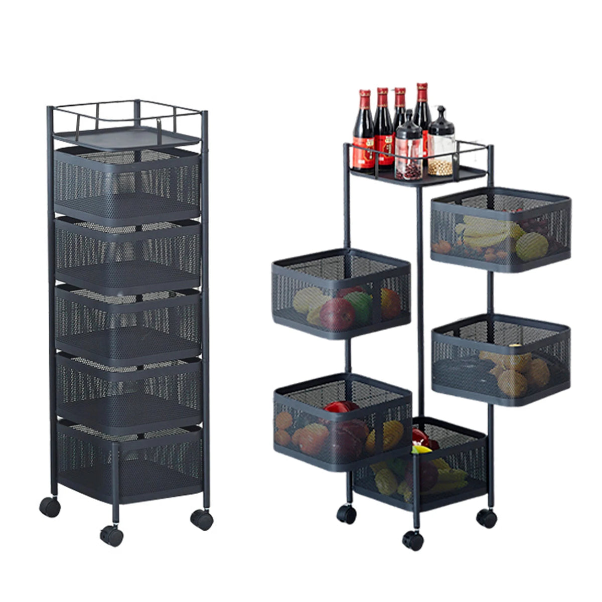 HobbyLane Five Layer Rotatable Carbon Steel Storage Rack