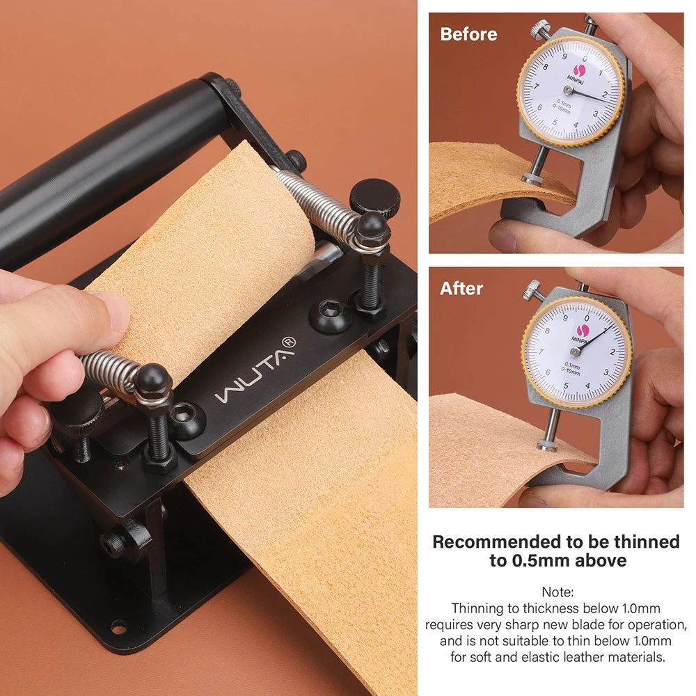 WUTA Manual Leather Skiving Machine For Strips And Belts