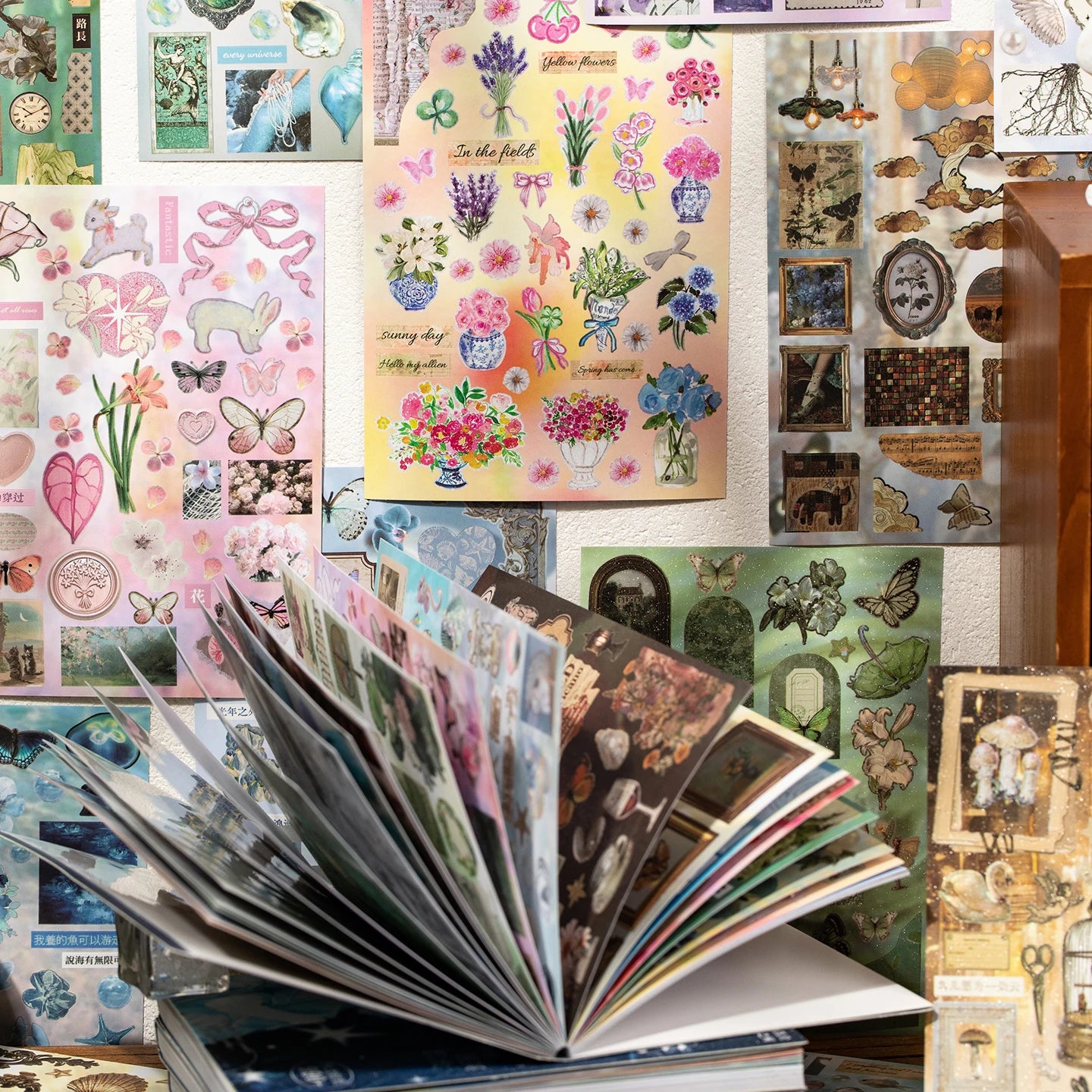 Mirror Style Decorative Sticker Book For Diary Scrapbooking DIY