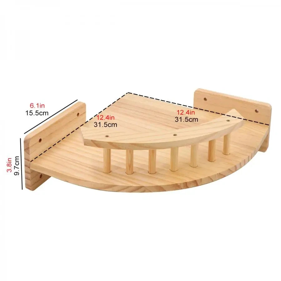 CWV Wall Mounted Corner Hammock With Steps Cat Tree Set