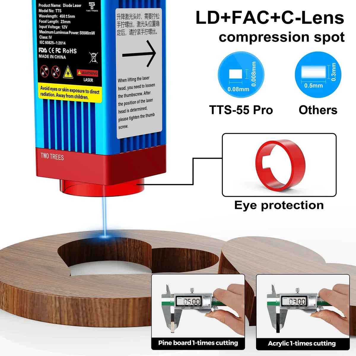 TwoTrees TTS55 Pro Laser Engraver With WiFi Offline Control