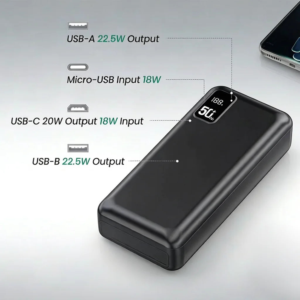 Hguanus High Capacity Power Bank With Digital Display