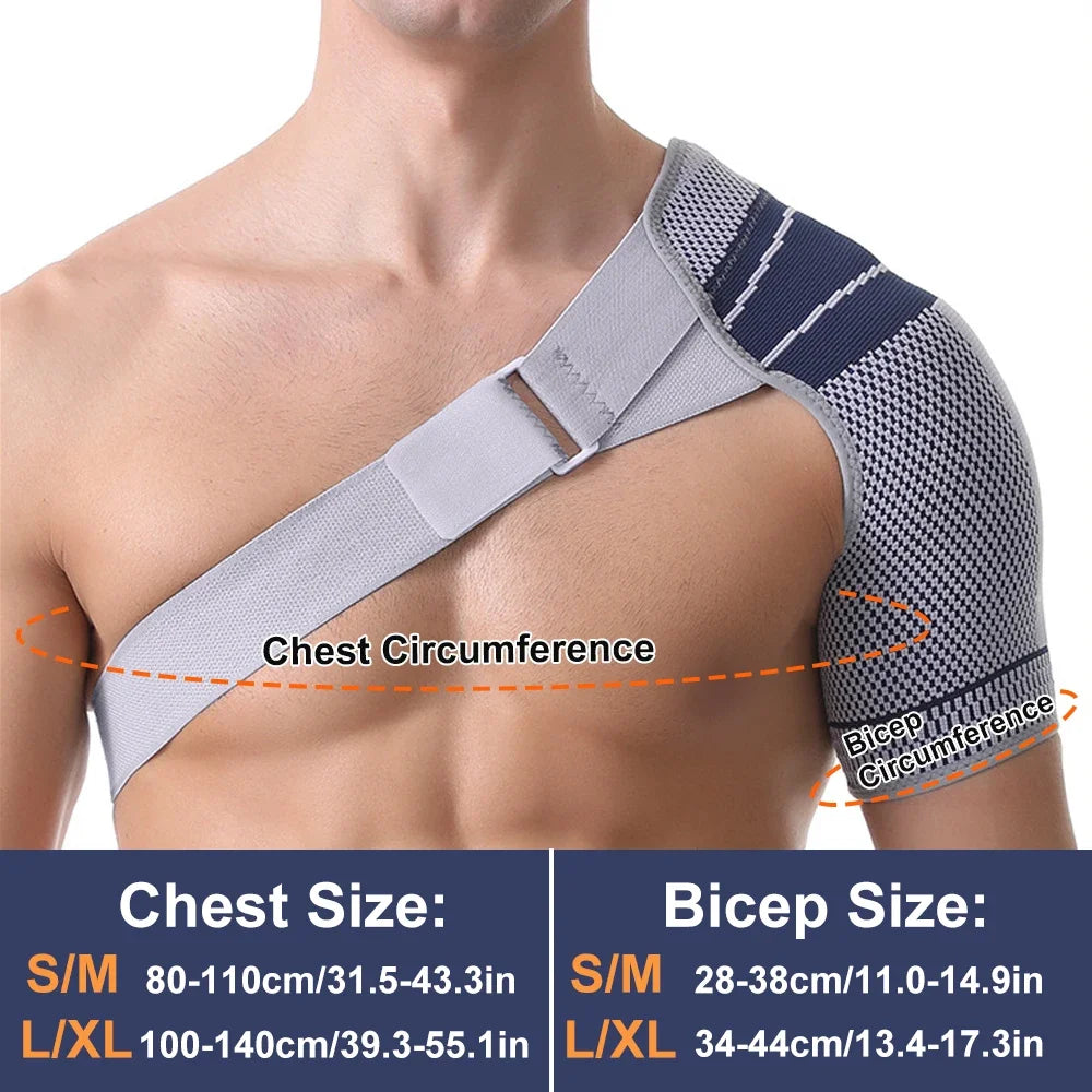 Shoulder Brace for Men and Women With Adjustable Strap