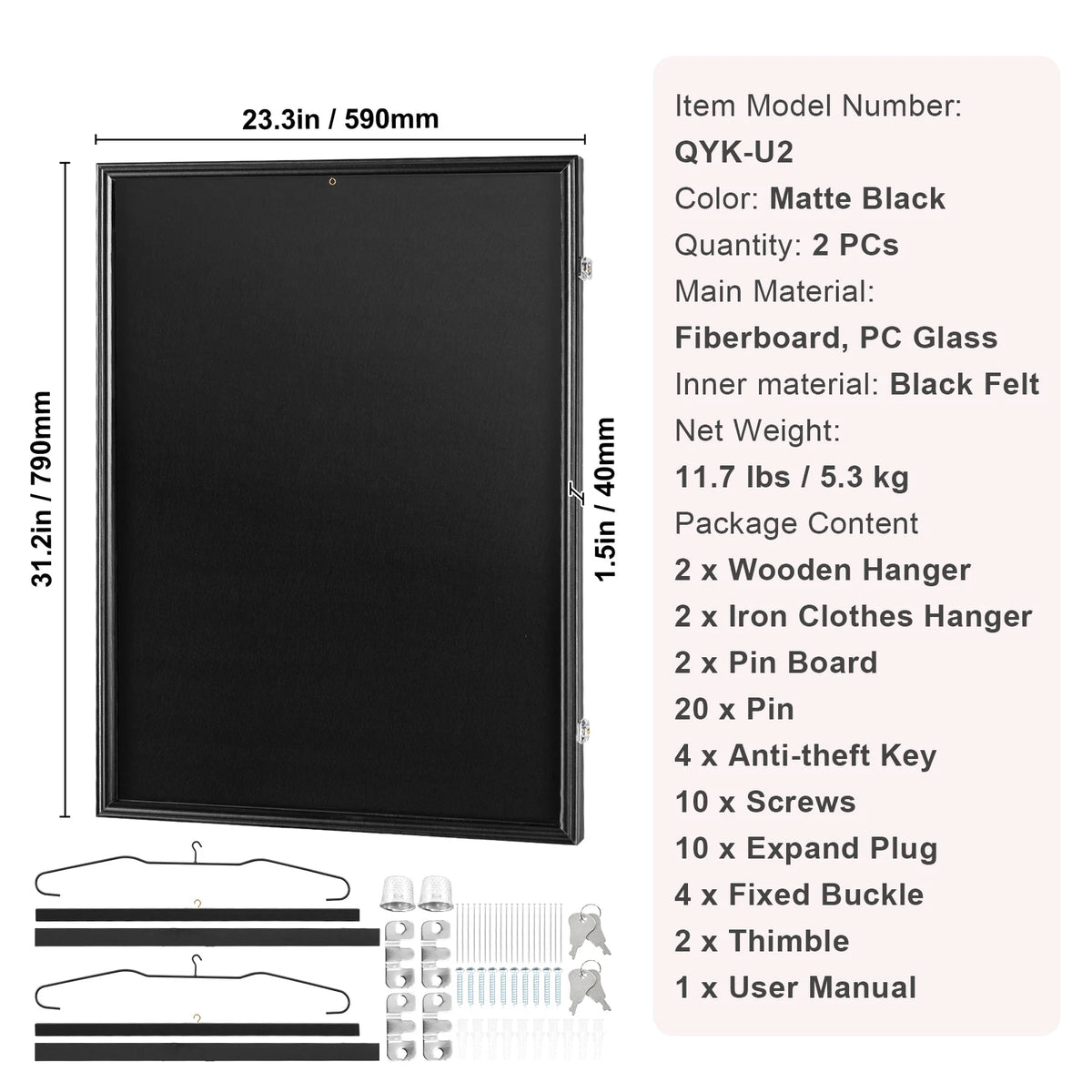 SucceBuy Lockable Jersey Sports Card Display Shadow Box