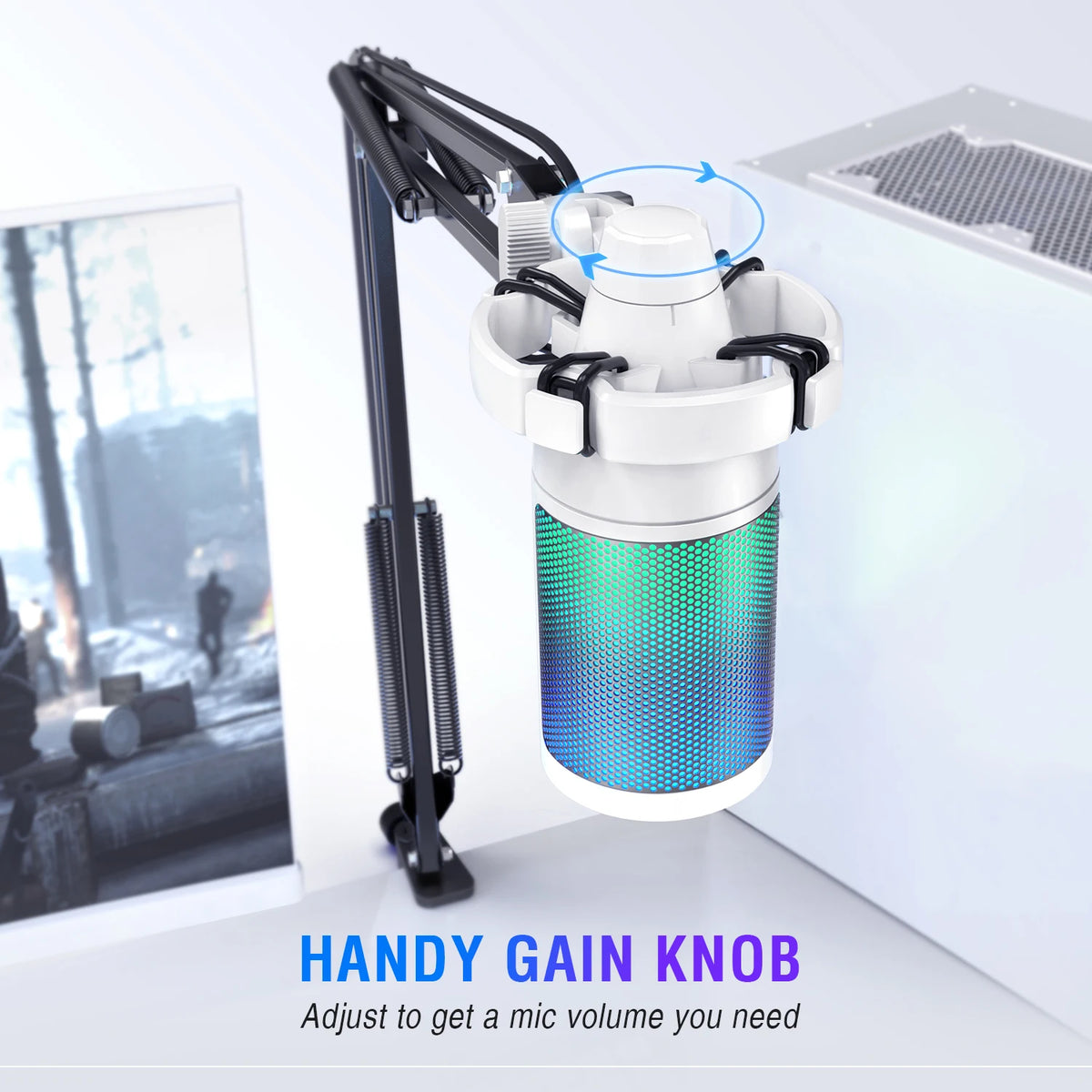 FIFINE USB Gaming Microphone Kit With Stand For Computer Streaming