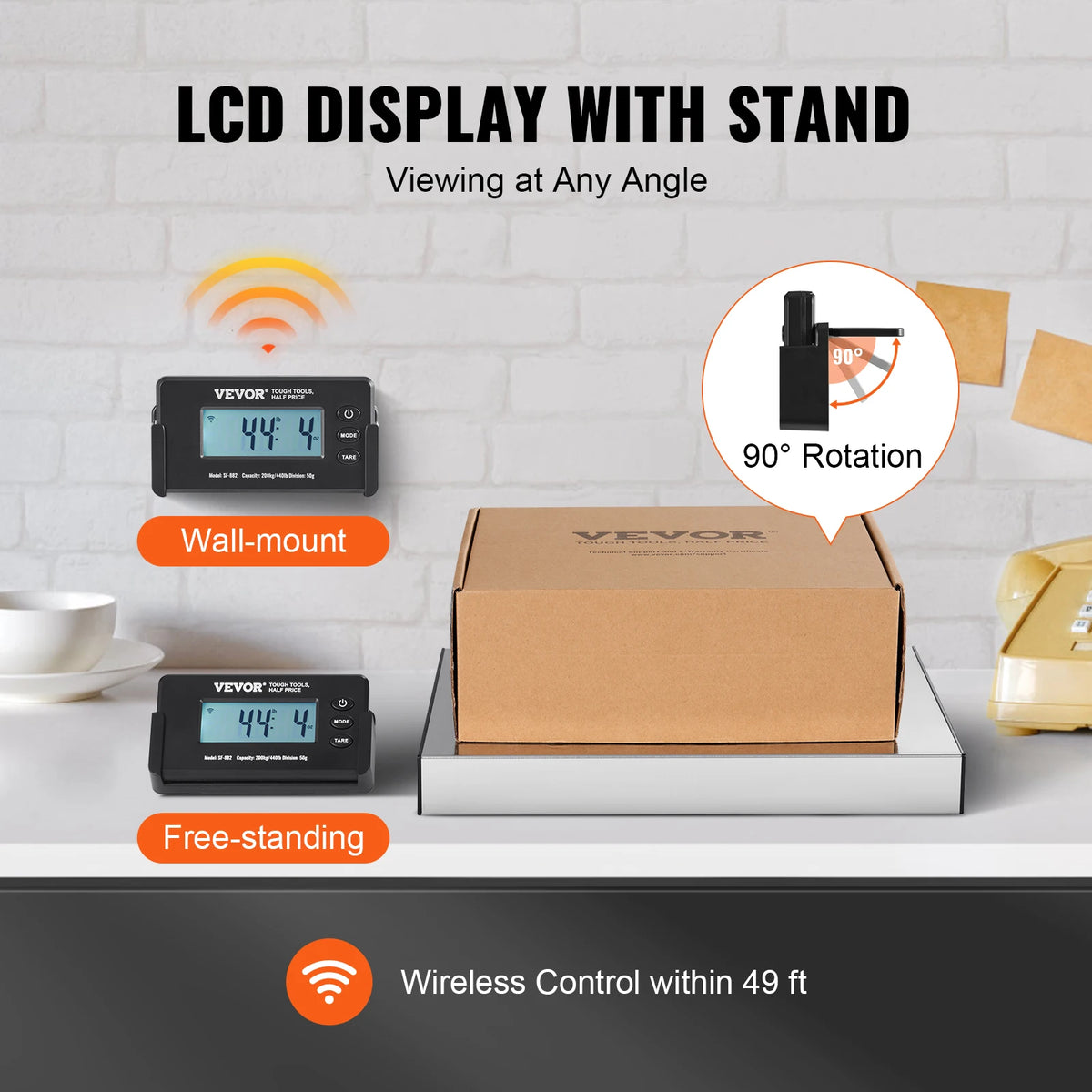 Split Type Digital Shipping Scale With LCD Screen And Timer