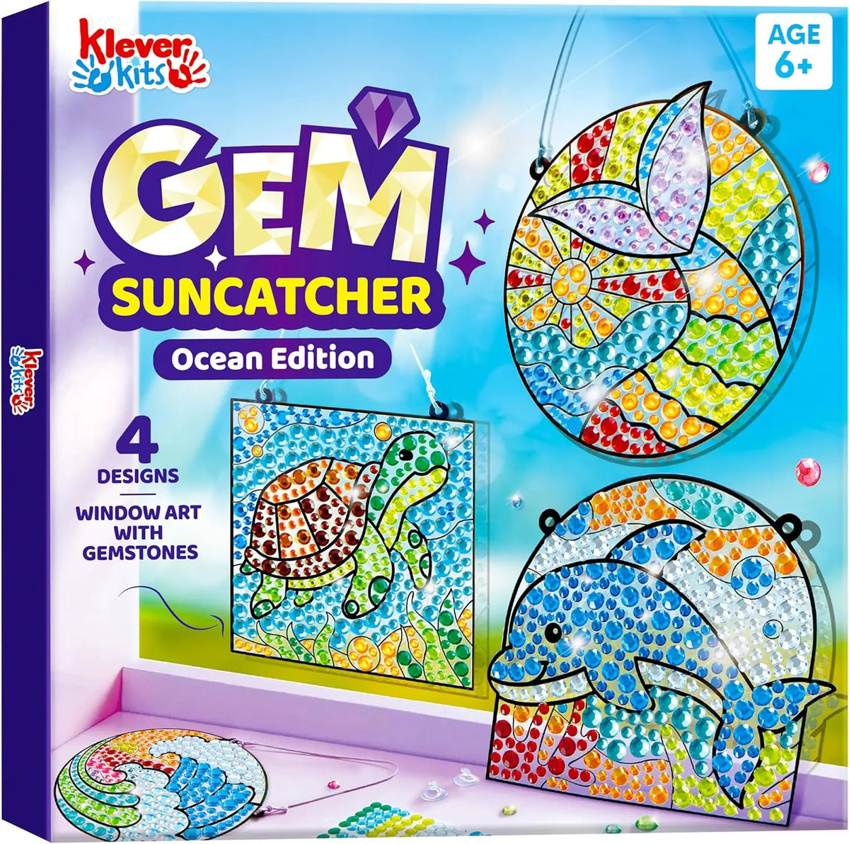 Joyfy 4 Piece Window Gem Suncatcher Craft Kit For Kids