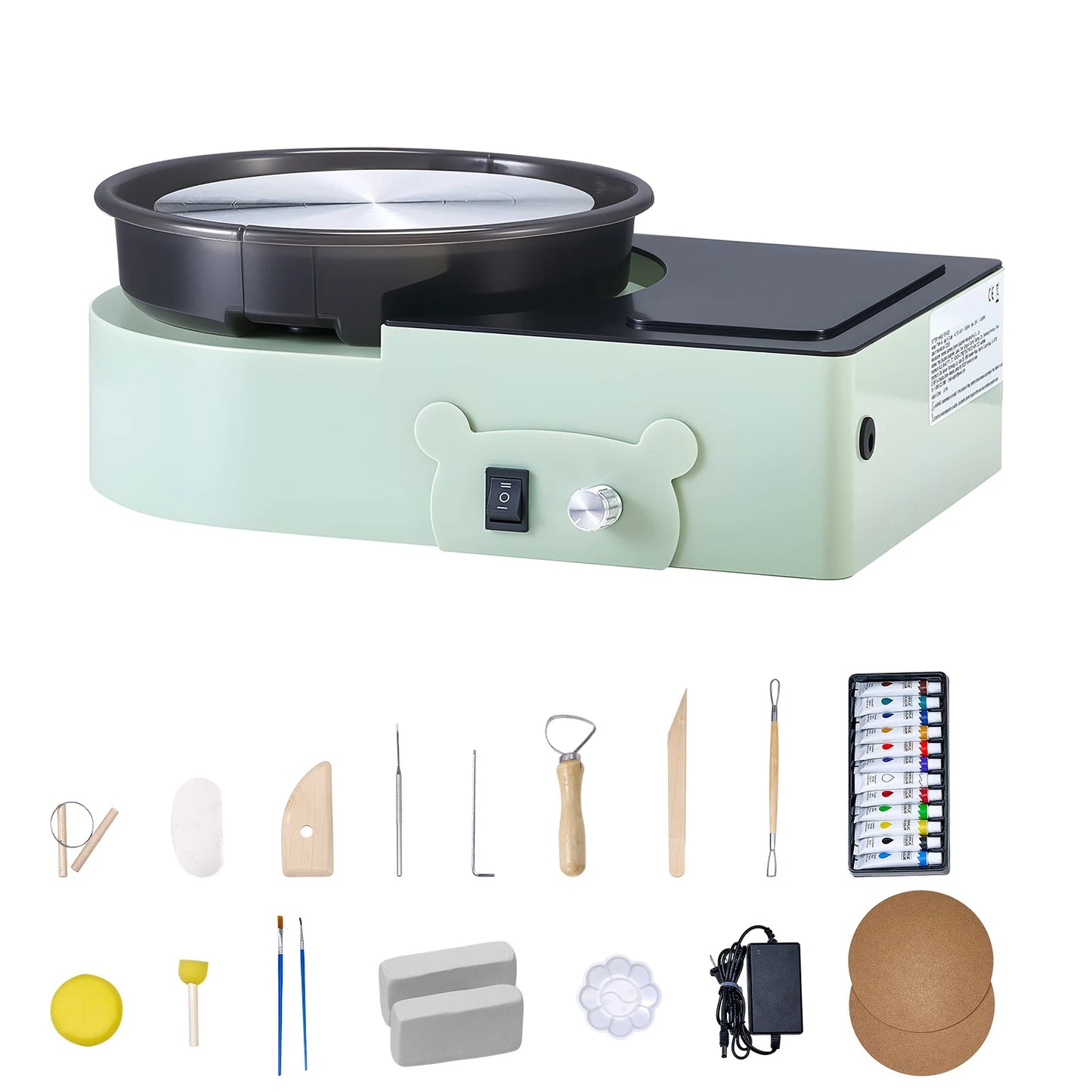 SucceBuy Mini Pottery Wheel Electric Clay Turntable Adjustable Speed